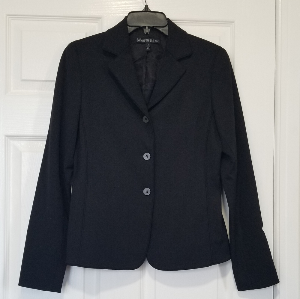 Lafayette 148 New York Wool Blend Blazer - Picture 2 of 12